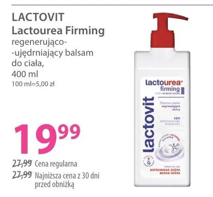 Lactourea Firming regenerująco-ujędrniający balsam do ciała promocja w Hebe