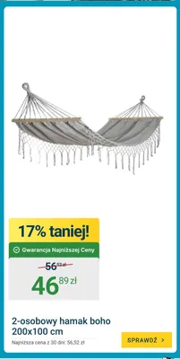 Hamak boho 2-osobowy promocja w ERLI