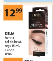 Henna żel do brwi i rzęs Delia promocja w Drogerie Laboo