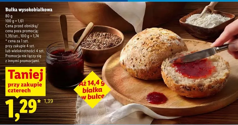 Bułka wysokobiałkowa promocja w Lidl