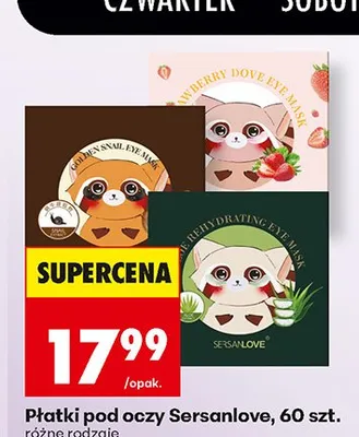 Płatki pod oczy Sersanlove promocja w Biedronka