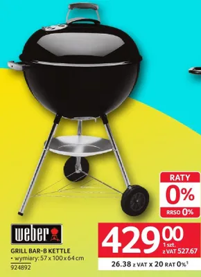 Grill Bar-B Kettle Weber promocja w Selgros