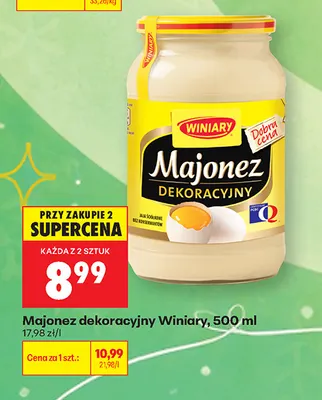 Majonez dekoracyjny Winiary promocja w Biedronka