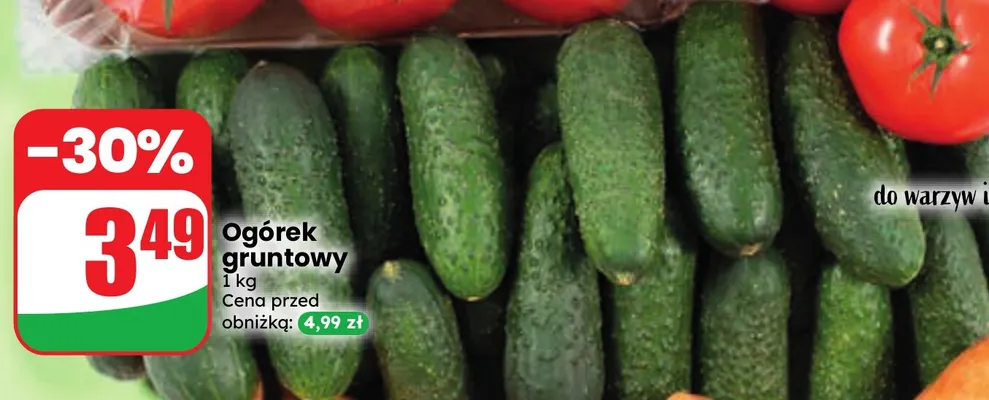 Ogórki gruntowe promocja w Dino