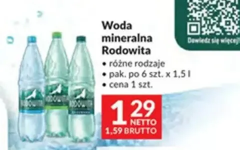 Woda mineralna Rodowita 6-pak promocja w Makro