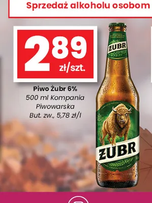 Piwo Żubr 6% promocja w emma MARKET