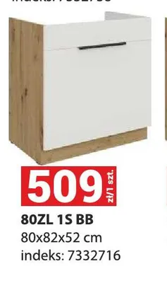 Szafka kuchenna Aria 80ZL 1S Bb promocja w Merkury Market