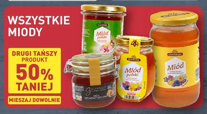 Miód polski wielokwiatowy Grandessa promocja w Aldi