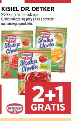 Kisiel Słodka Chwila o smaku owoców leśnych Dr. Oetker promocja w Stokrotka