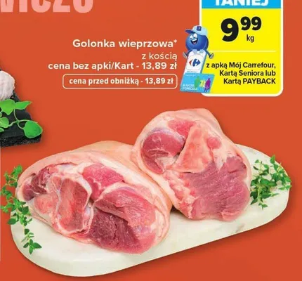 Golonka wieprzowa z kością promocja w Carrefour