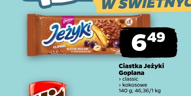 Ciastka Jeżyki Classic Goplana promocja w Netto