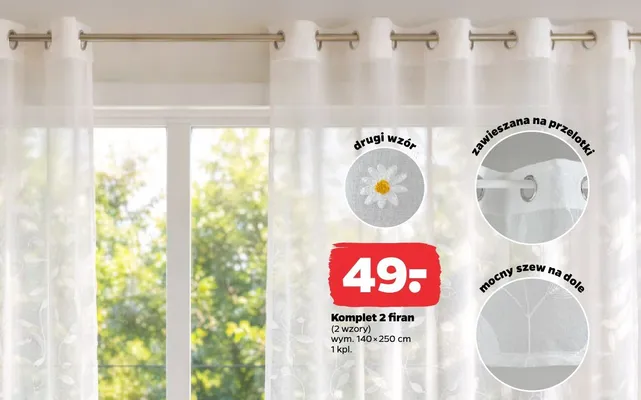 Komplet 2 firan 140x250cm Netto promocja w Netto