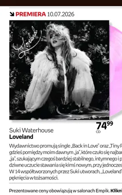 Płyta CD Suki Waterhouse Loveland promocja w Empik