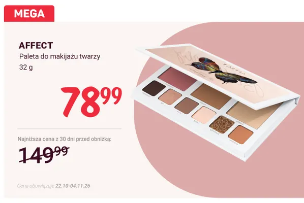 Paleta do makijażu twarzy Affect promocja w Rossmann