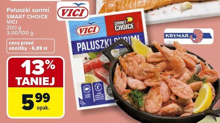 Paluszki surimi Smart Choice promocja w Carrefour