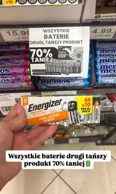 Baterie alkaliczne Energizer Primary Alkaline Aa promocja w Dino