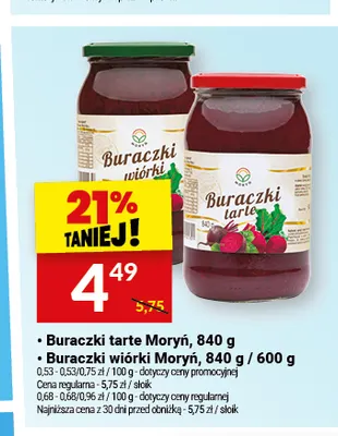 Buraczki tarte Moryń promocja w Twój Market