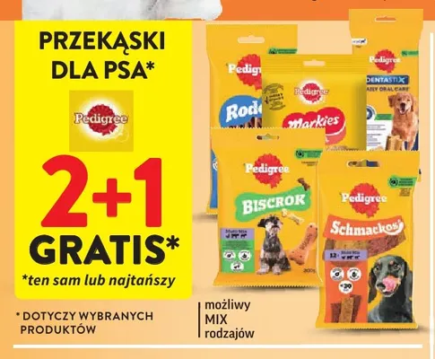 Przekąski dla psa Pedigree promocja w Intermarche