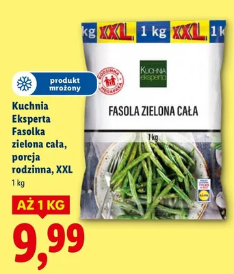 Fasolka zielona cała, porcja rodzinna, XXL promocja w Lidl