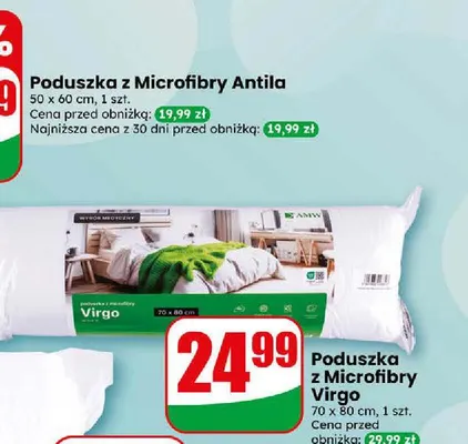 Poduszka z mikrofibry Virgo 70x80 cm AMW promocja w Dino