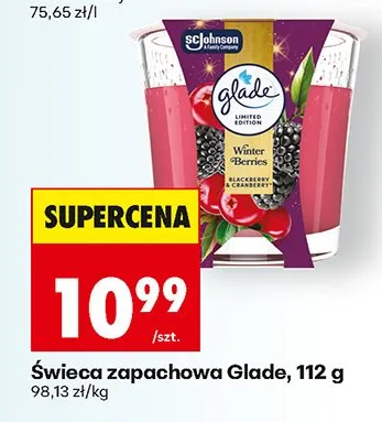 Świeca zapachowa Glade Limited Berries 112 g promocja w Biedronka