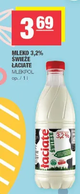 Mleko 3,2% świeże łaciate promocja w SPAR