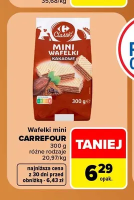 Wafelki mini Carrefour promocja w Carrefour