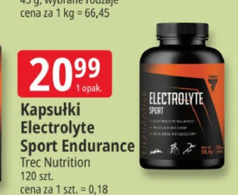 Kapsułki Electrolyte Sport Endurance Trec Nutrition promocja w Leclerc