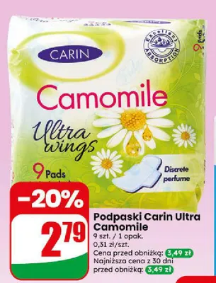 Podpaski Carin Ultra Camomile promocja w Dino