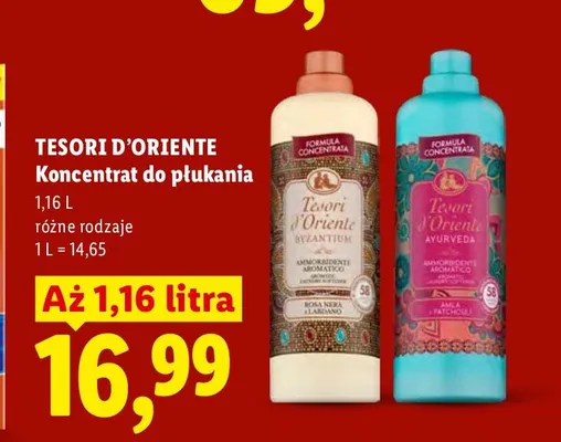 Koncentrat do płukania tkanin Tesori d'Oriente Byzantium promocja w Lidl