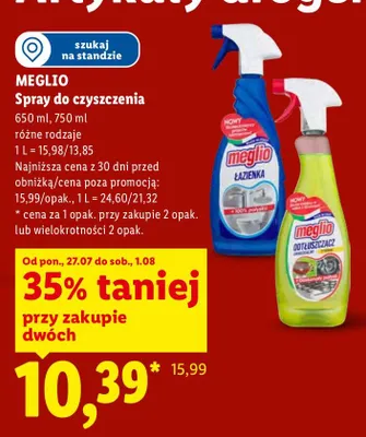 Spray do czyszczenia Meglio Odtłuszczacz promocja w Lidl