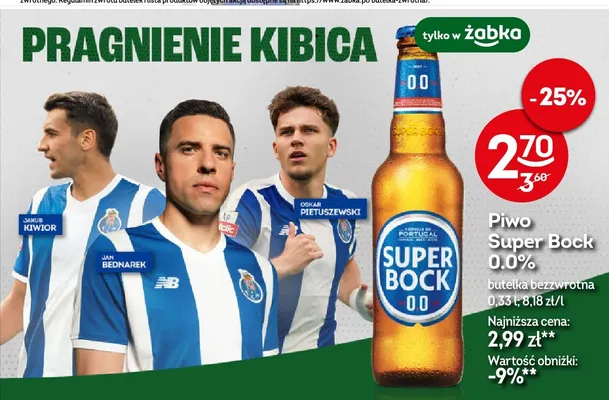 Piwo bezalkoholowe Super Bock promocja w Żabka