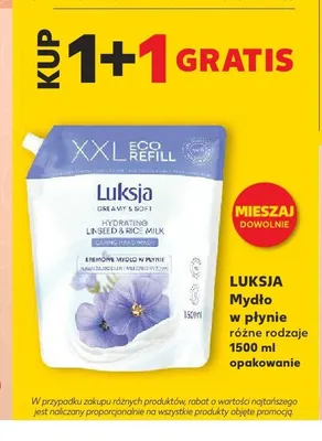 Mydło w płynie Luksja Hydrating Linseed & Rice Milk zapas promocja w Kaufland