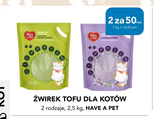 Żwirek tofu dla kotów o zapachu lawendy Have a Pet promocja w Aquael zoo