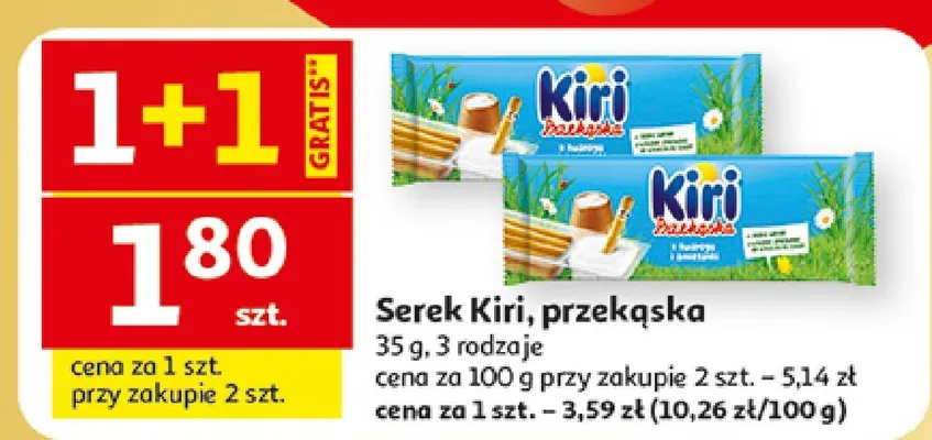 Serek przekąska 35g, 3 rodzaje promocja w Auchan