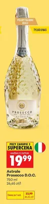 Wino musujące białe półwytrawne Astrale Prosecco D.O.C. promocja w Biedronka