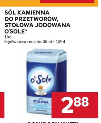 Sól kamienna do przetworów O'Sole promocja w Stokrotka