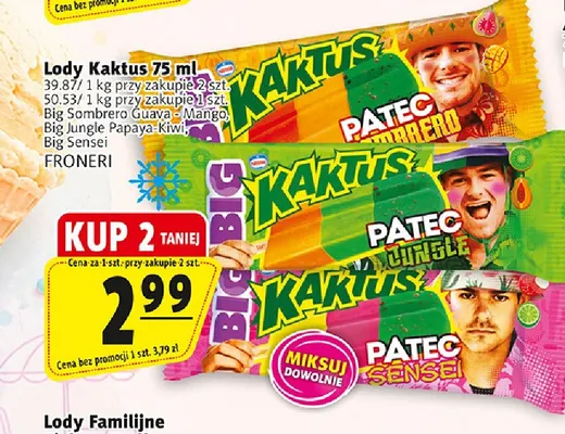 Lody Kaktus Big Sombrero Guava - Mango promocja w Prim Market
