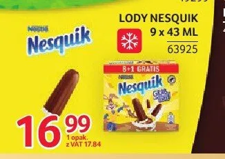 Lody Nesquik 9-pak 43 ml promocja w Selgros