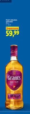 Napój spirytusowy Grant's Ruby Plum promocja w Lidl