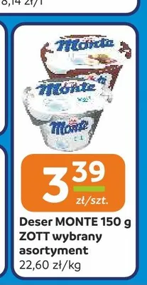 Deser Monte Zott 150g promocja w Społem Częstochowa