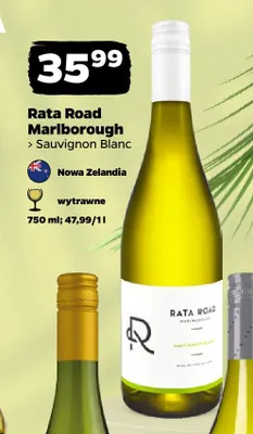 Wino białe Rata Road Marlborough Sauvignon Blanc promocja w Netto