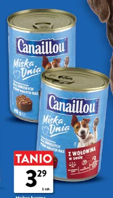 Mokra karma dla psów Canaillou Miska Dnia z wołowiną w sosie promocja w Intermarche