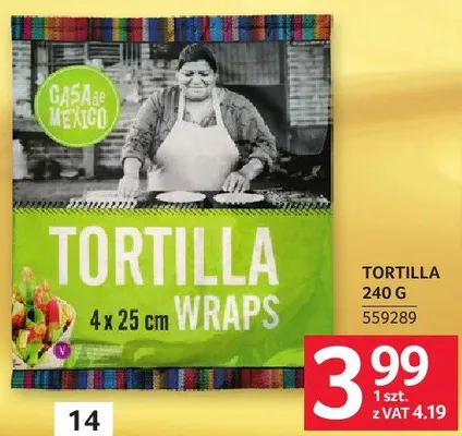 Tortilla wraps Casa de Mexico promocja w Selgros