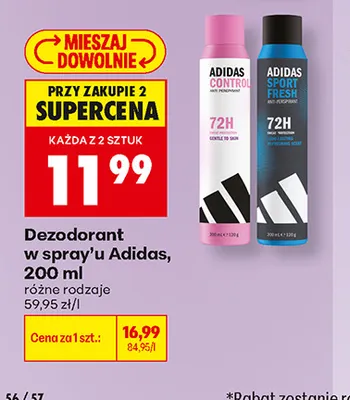 Dezodorant w spray'u Adidas promocja w Biedronka