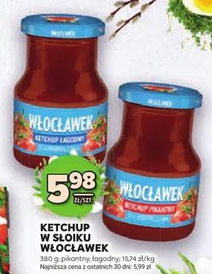 Ketchup w słoiku łagodny, pikantny promocja w Stokrotka