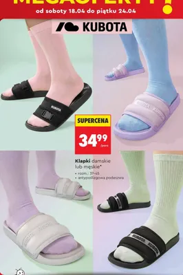 Klapki damskie lub męskie promocja w Biedronka