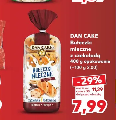 Bułeczki mleczne z czekoladą Dan Cake promocja w Kaufland