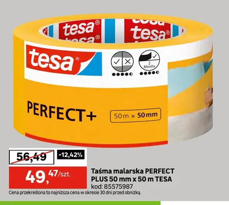 Taśma malarska Perfect Plus 50 mm x 50 m Tesa promocja w Leroy Merlin