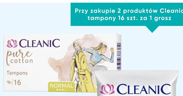 Tampony Cleanic Pure Cotton Normal promocja w Super-Pharm